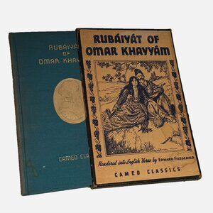 Antique Cameo Classics Rubaiyat Omar Khayyam First & Fifth 1859 Hardcover Slip